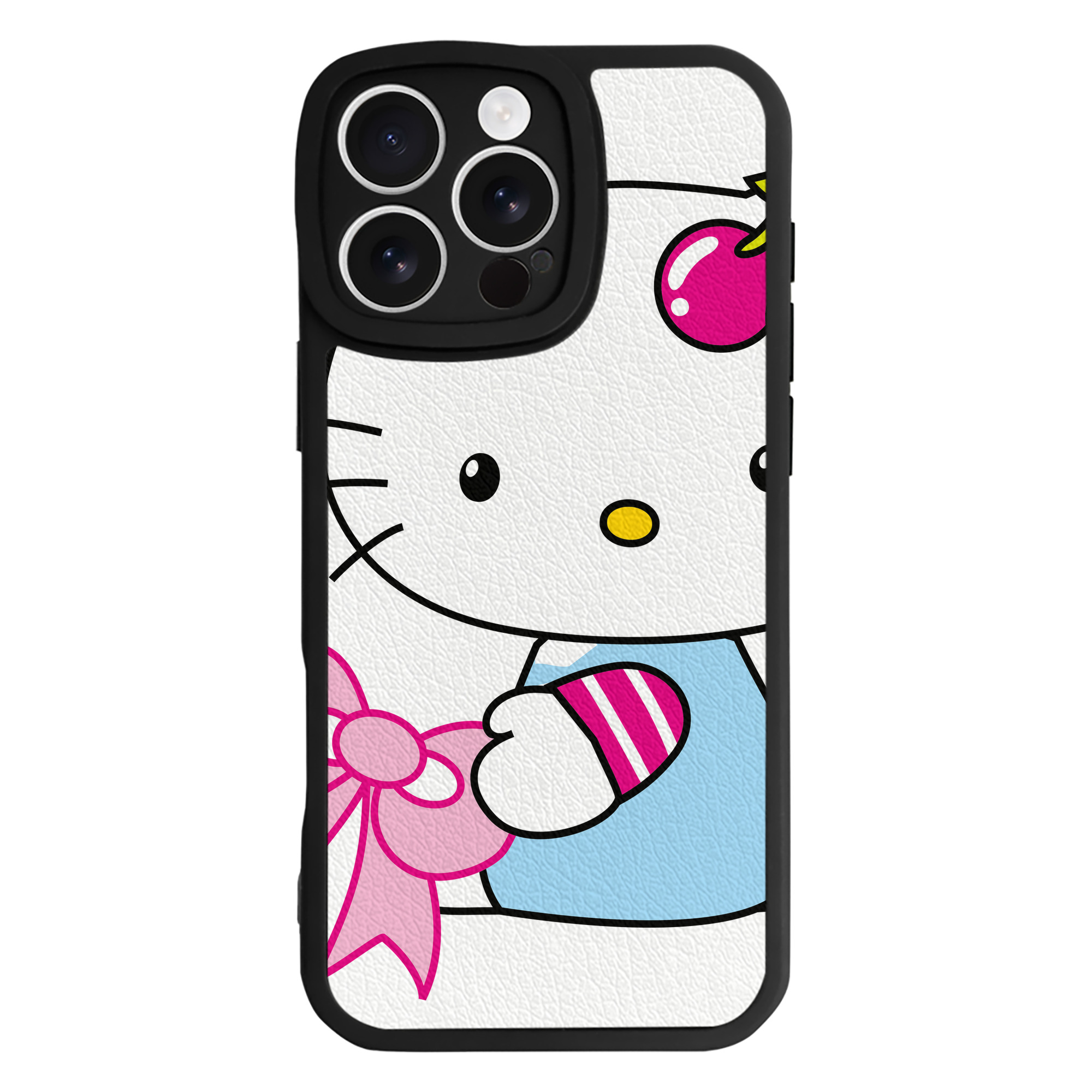 （画像用） Hello Kitty ハローキティ 【iPhone 16シリーズ対応】シリコンスマホケース（レザー調） 材質：シリコン